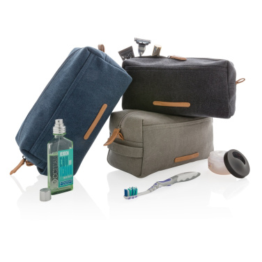 Logotrade advertising products photo of: Canvas toiletry bag PVC free